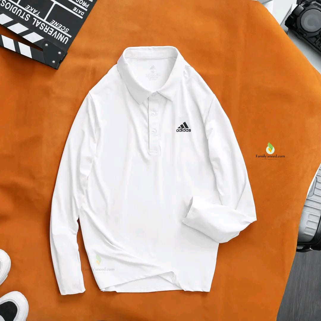 Men's premium full sleeve polo shirt.
