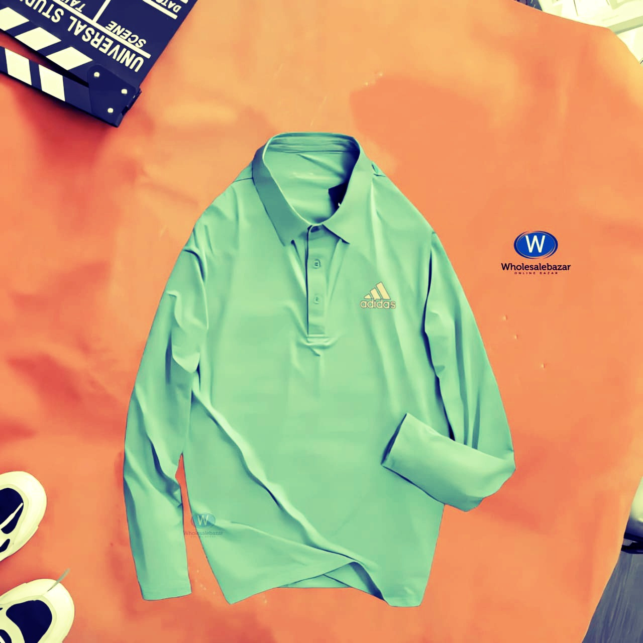 Men's premium full sleeve polo shirt.