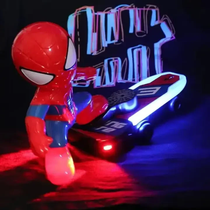 Spiderman Stunt Skate Board toys for kids. Sliding Plate