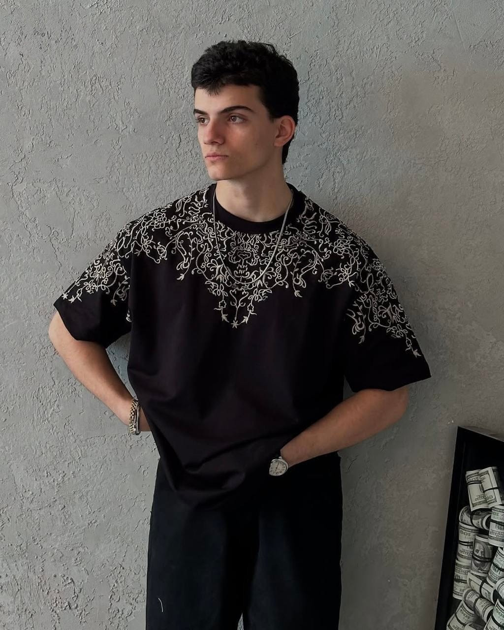 China Coss terry cotton Drop shoulder.