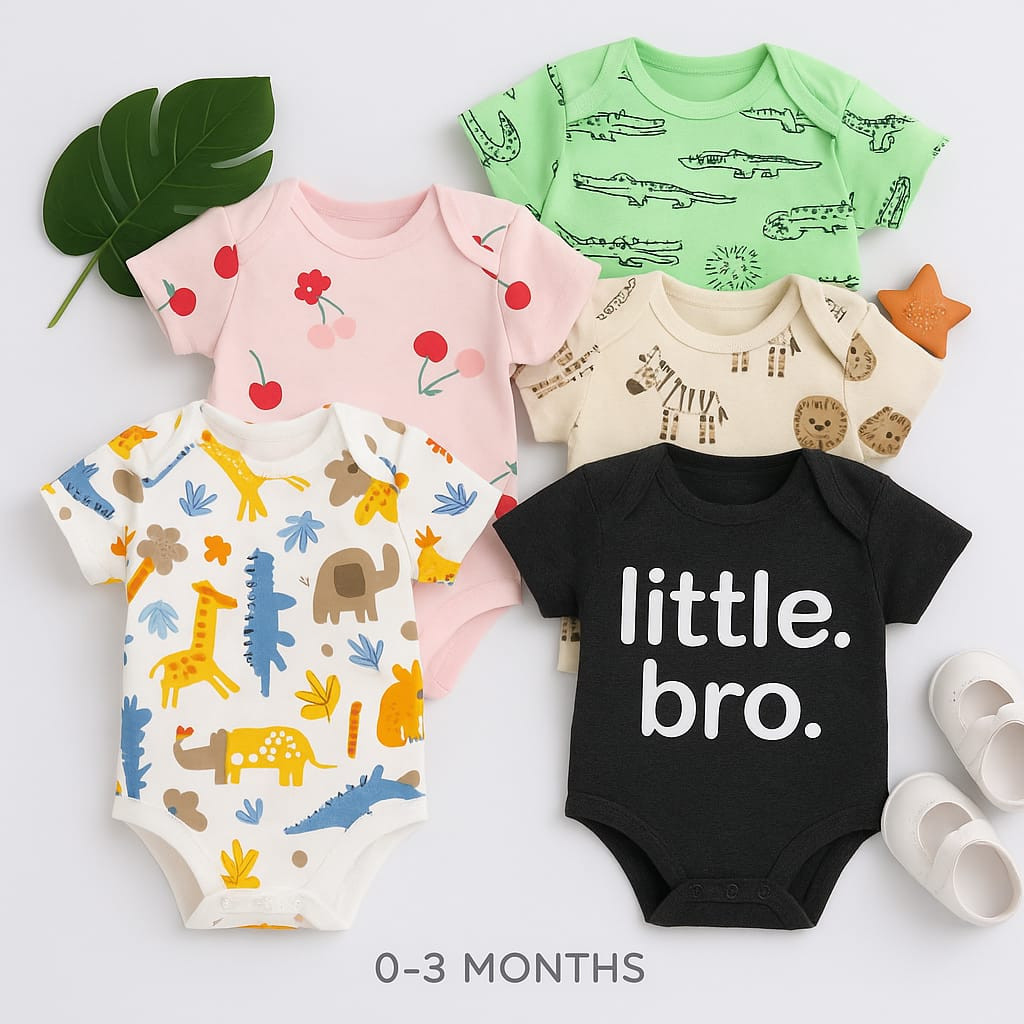 বেবি কিপার ৫ পিসের কম্বো,কালার চুজ করার অপশন নেই,এড্রেসের সাথে বেবির বয়স এবং জেন্ডার লিখে দিন। প্রতি কালারের এক পিস করে ৫ পিসের সেট মিলিয়ে দিব ইনশাল্লাহ৷