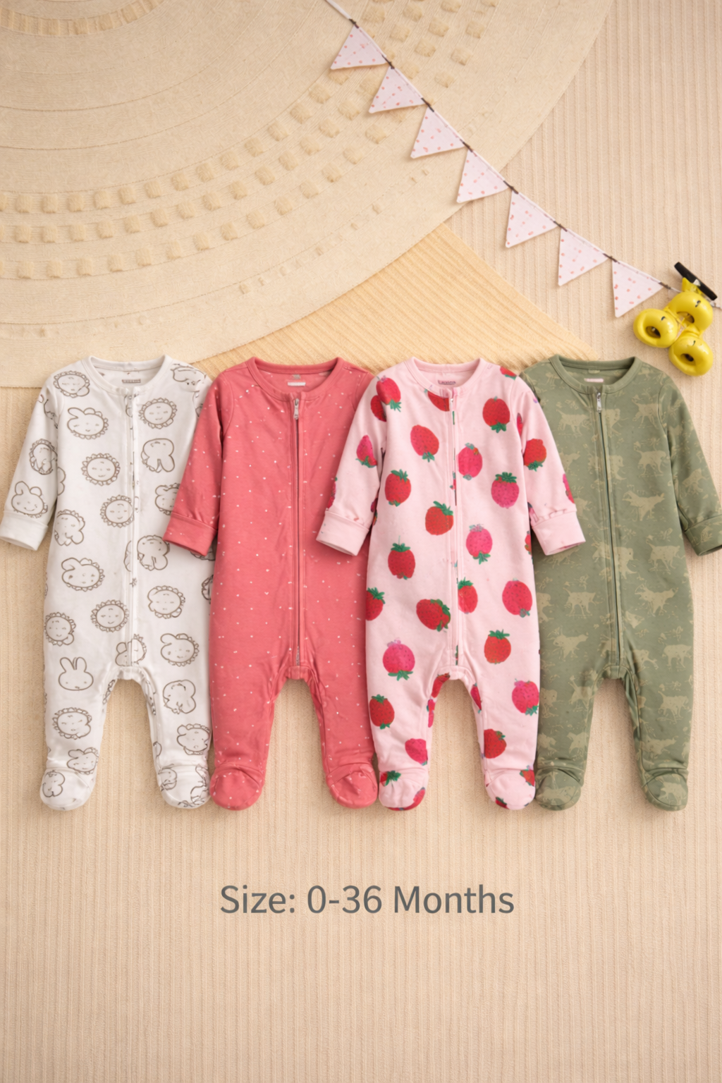 বেবি লং রম্পার ৪ পিসের কম্বো।