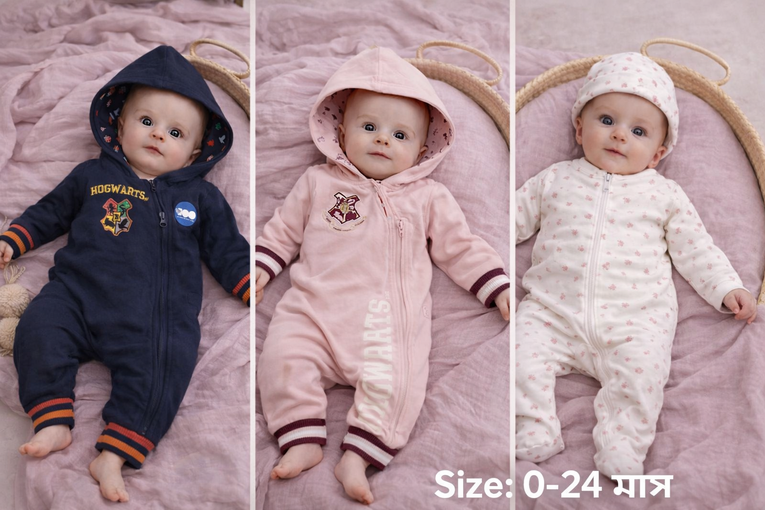 বেবি হুডি রম্পার ২ পিসের কম্বো অফার।