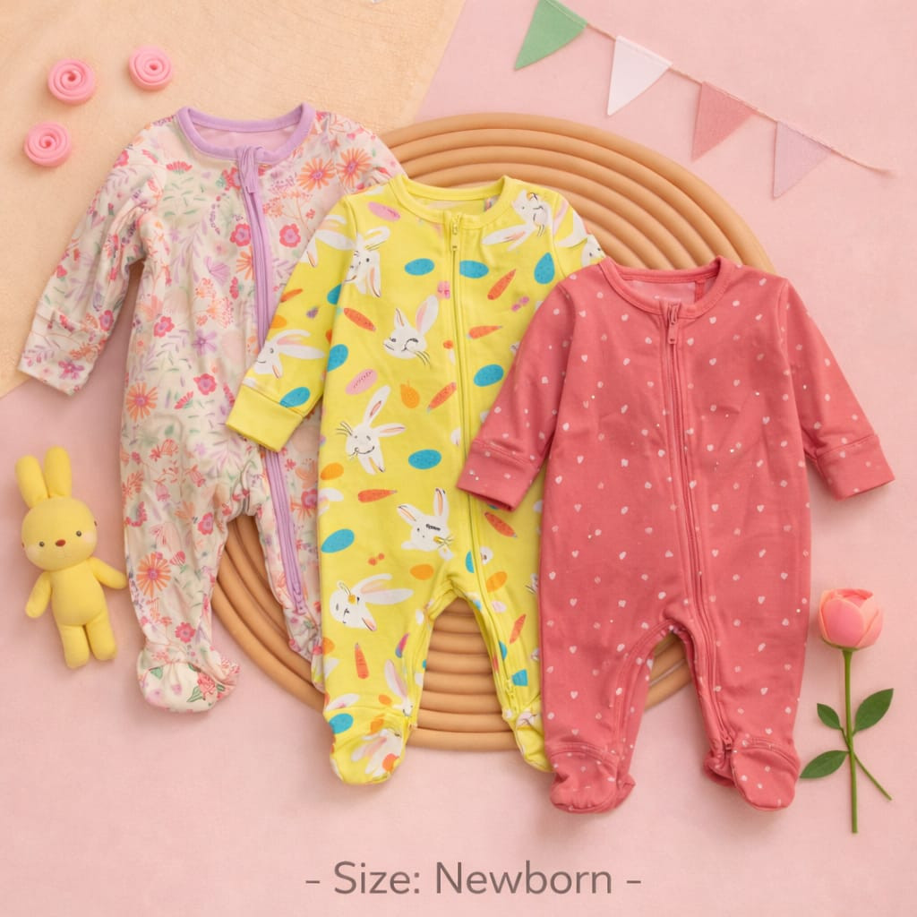 বেবি লং রম্পার 3 পিসের কম্বো।