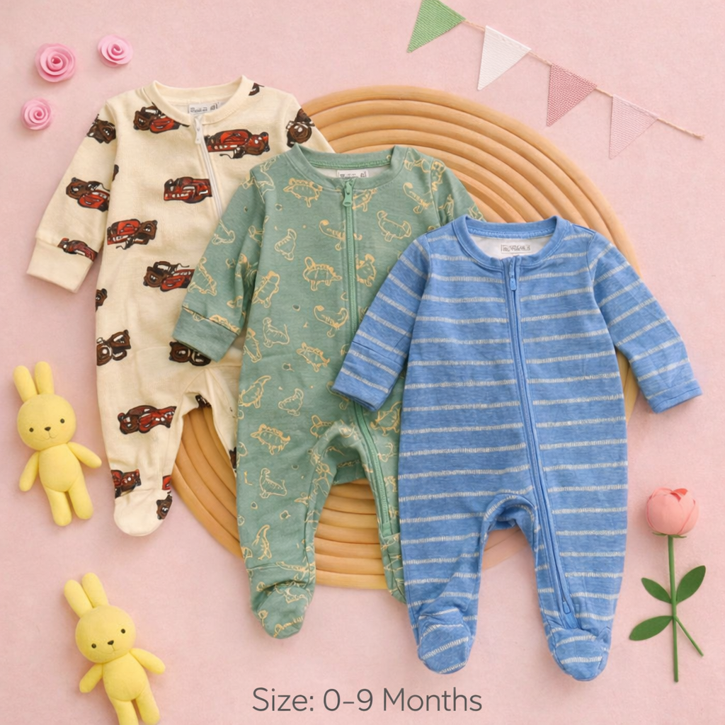 বেবি লং রম্পার 3 পিসের কম্বো।