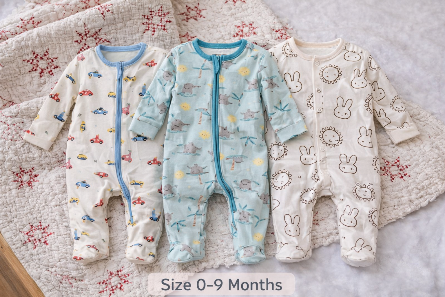 বেবি লং রম্পার 3 পিসের কম্বো।