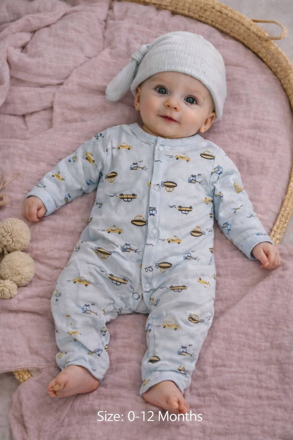 বেবি রাম্পার + ক্যাপ ২ পিসের  কম্বো।