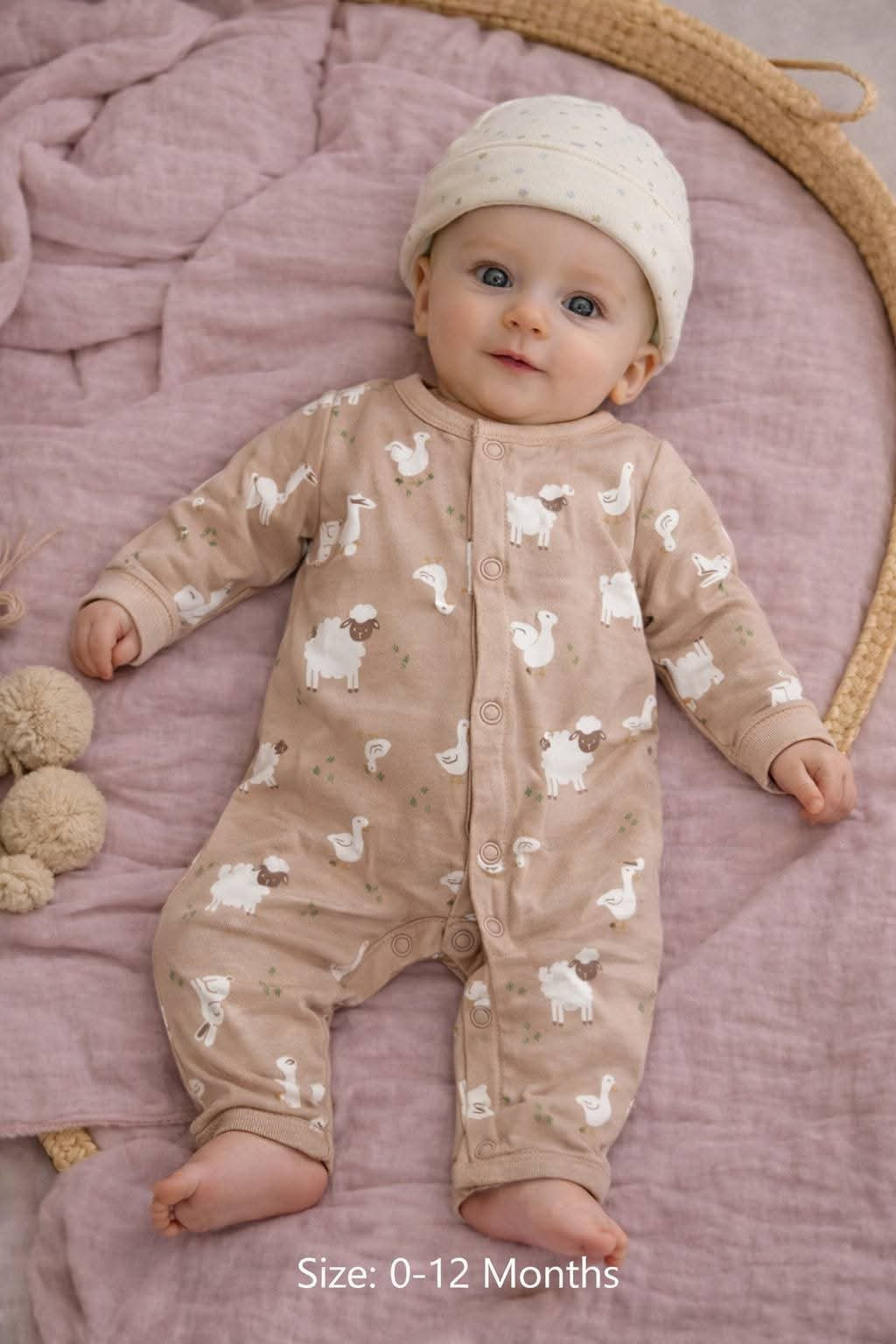 বেবি রাম্পার + ক্যাপ ২ পিসের  কম্বো।