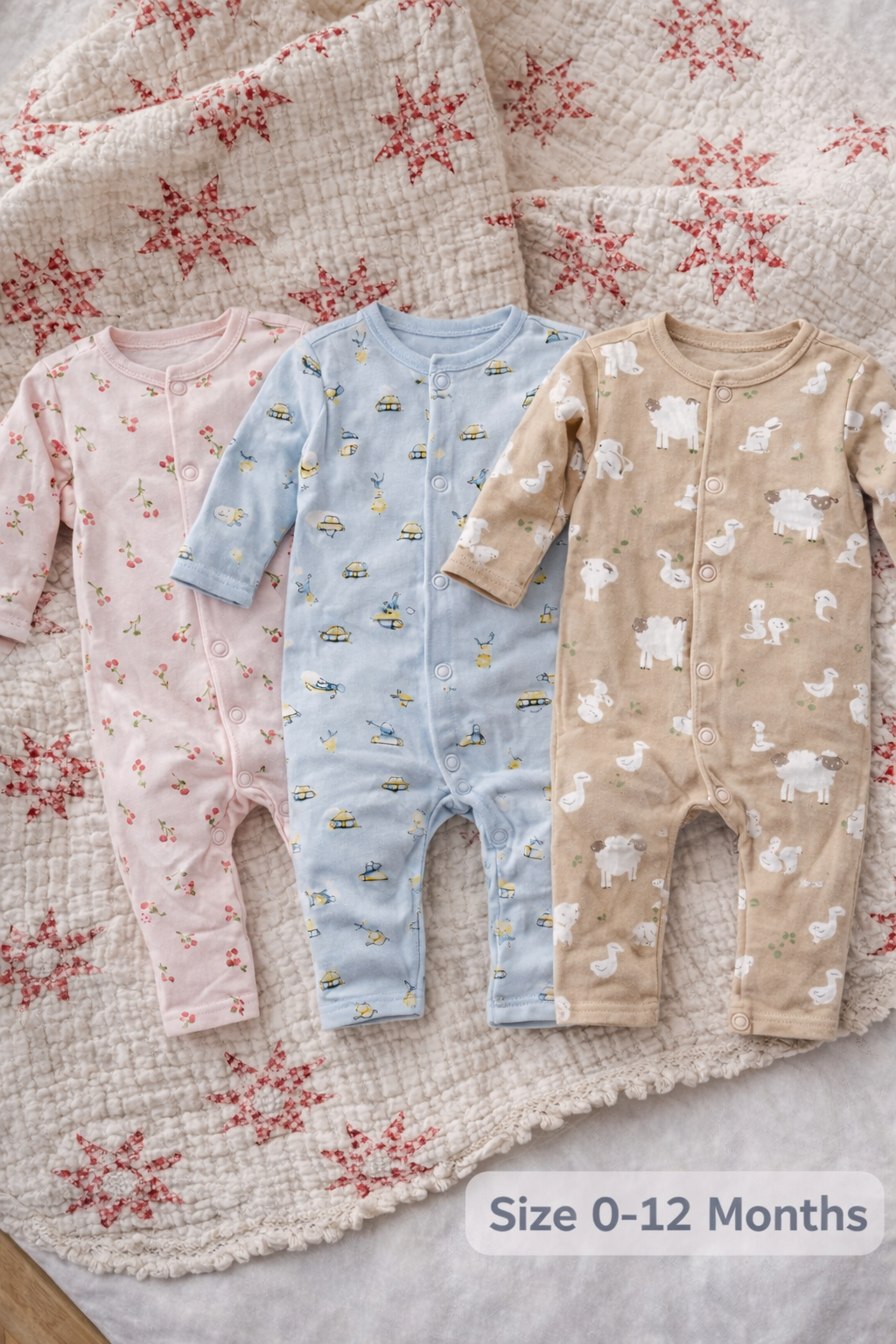 বেবি লং রম্পার 3 পিসের কম্বো।