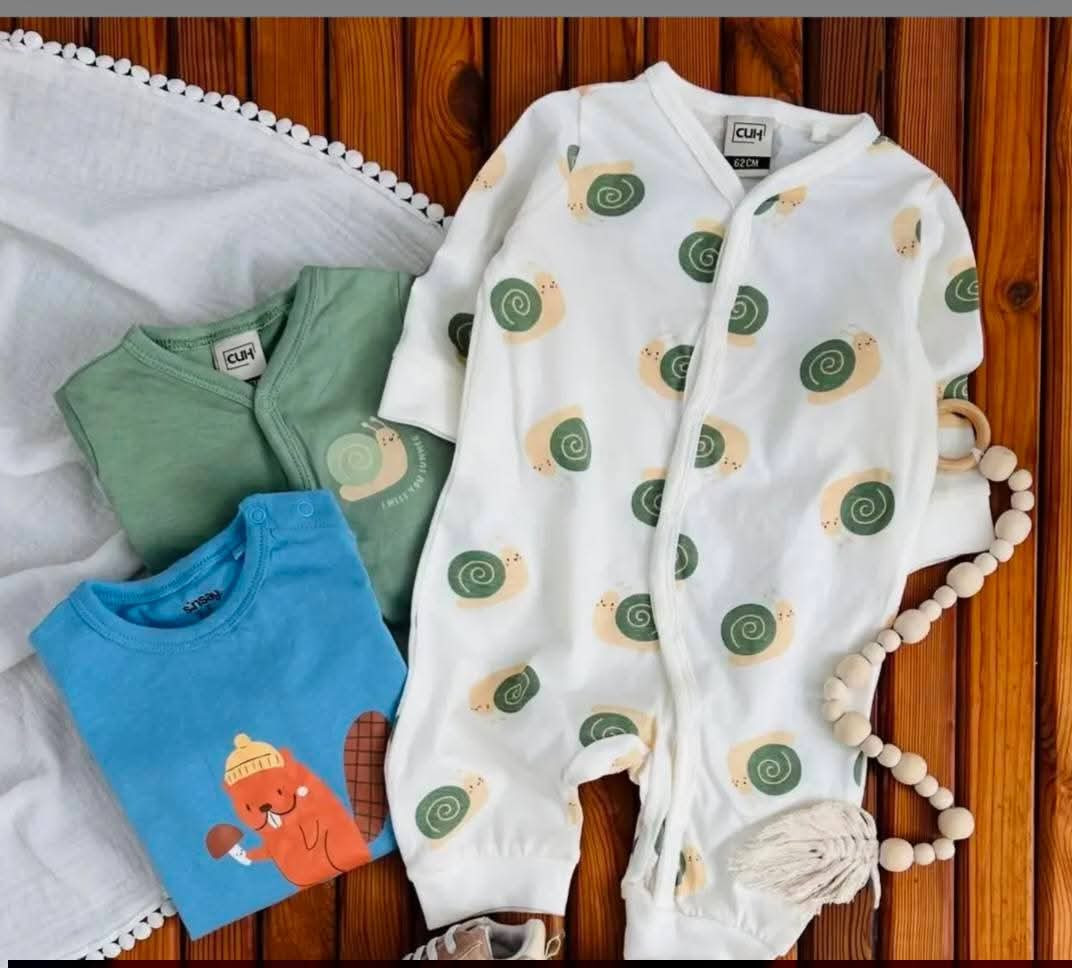 বেবি লং রম্পার 3 পিসের কম্বো।