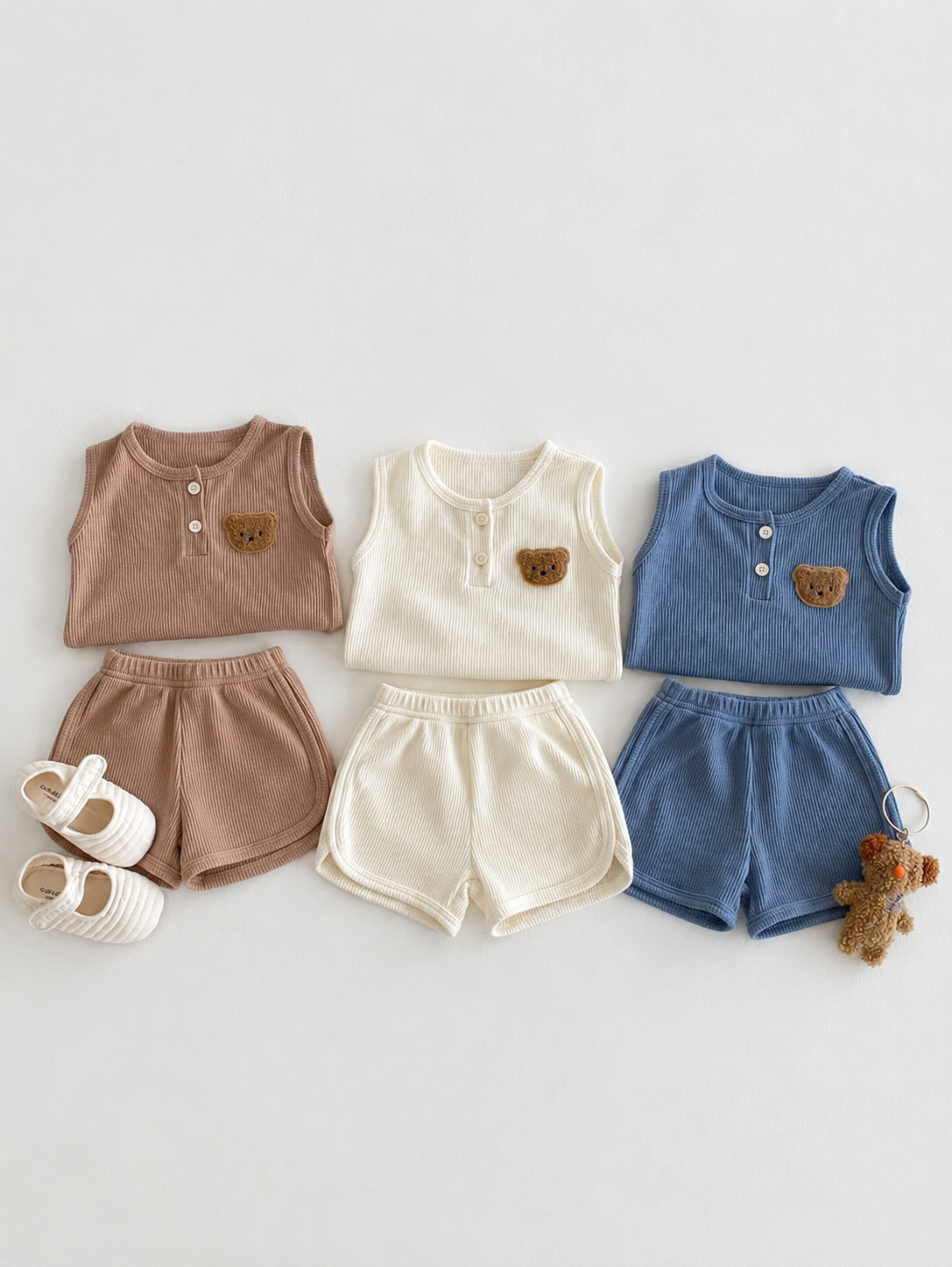 Infant & Toddler Sleeveless set. 3 সেটের কম্বো।