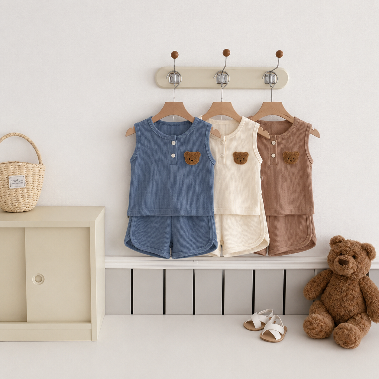 Infant & Toddler Sleeveless set. 3 সেটের কম্বো।
